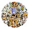 Wrapables Waterproof Vinyl Stickers for Water Bottles, Laptop, Phones, Skateboards, Decals for Teens, 100pcs Adorable Animals